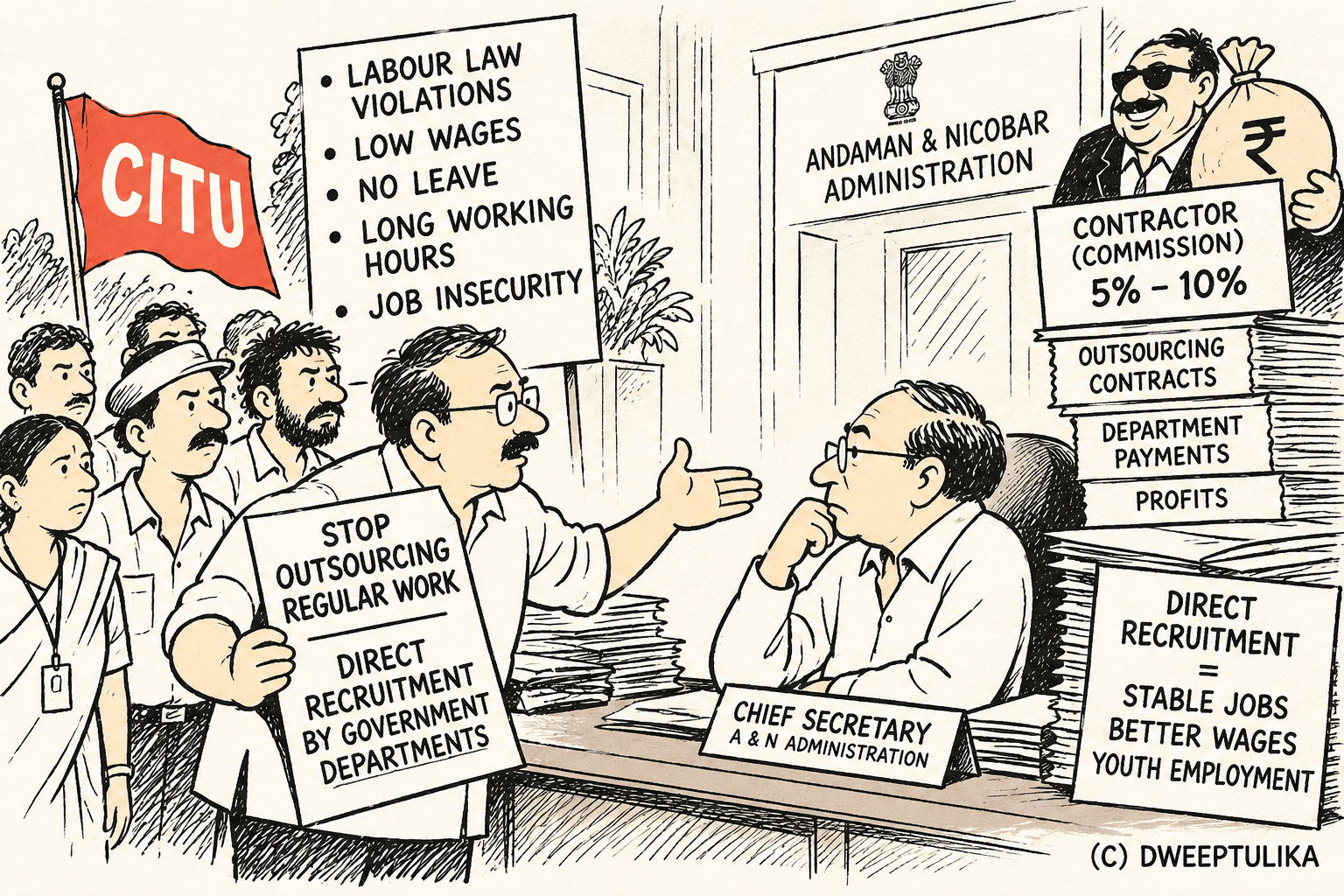 CITU Opposes Outsourcing of Regular Government Work, Seeks Direct Recruitment in Andaman and Nicobar Islands